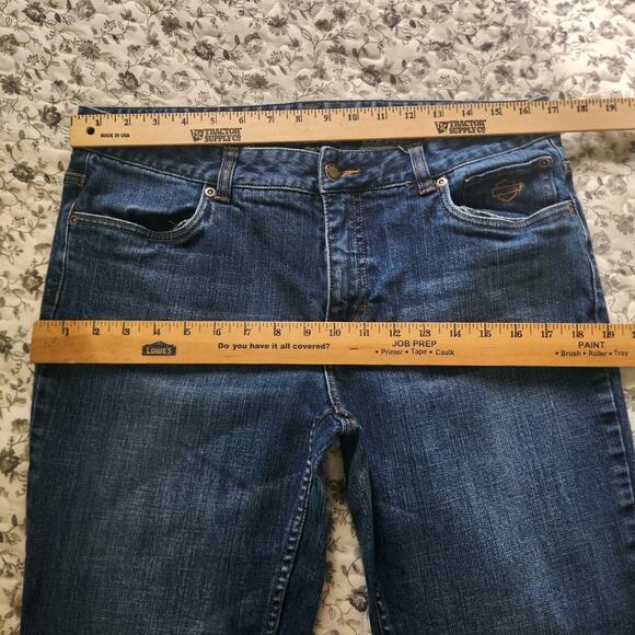 Harley Davidson Jeans Size 12 Mid Rise Boot Med Wash - Picture 11 of 15